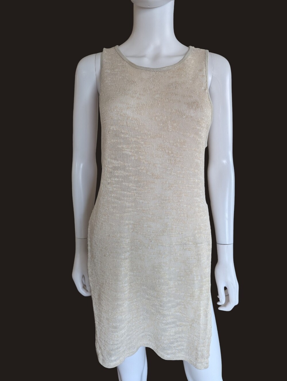 Green Dragon Sleeveless Tunic  in Cream